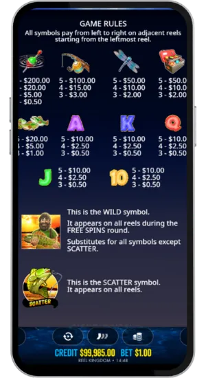 Paytable and Game Rules